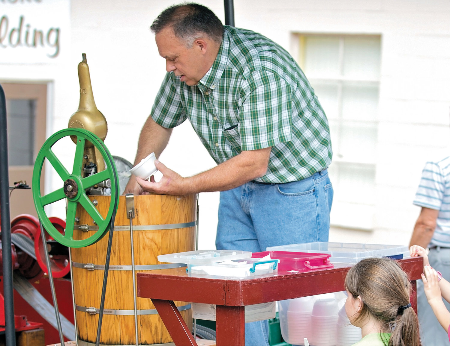 Mike Henry is shown at one the Bon Air Mountain Historical Society’s annual History Fairs several years ago, serving ice cream. Because of the COVID-19 pandemic last year and renovations to BonDeCroft Elementary this year, the History Fair will be somewhat different.